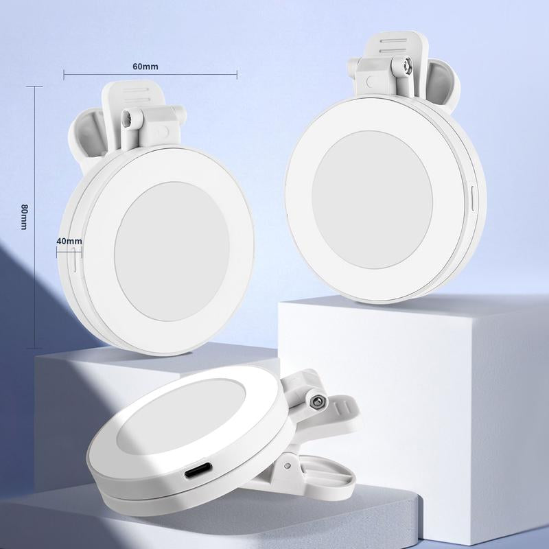 Aro de Luz LED 360° 3-en-1 con Espejo y Soporte para Móvil – Ideal para Maquillaje, Selfies y Streaming