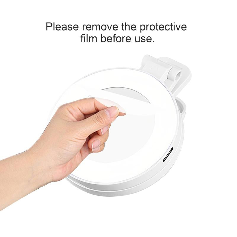 Aro de Luz LED 360° 3-en-1 con Espejo y Soporte para Móvil – Ideal para Maquillaje, Selfies y Streaming